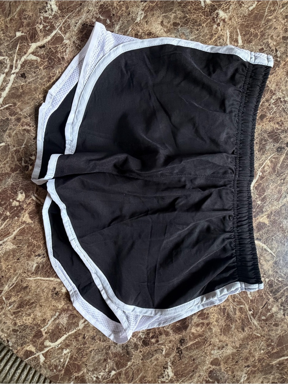 Daisy Fuentes Black Athletic Shorts with White Trim